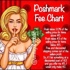 POSHMARK FEE CHART - BUY EVEN GET EVEN FREE + SHIPPING DISCOUNT